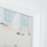 "Ahoy" - Art Print in Salt Water Blue by Mande Calhoun - Frame Close-up