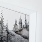 "Timberline" - Art Print in Natural Blue by Katy Abraham - Frame Close-up