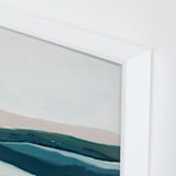 "Seascape at Dusk" - Art Print in gray blue by Caryn Owen - Frame Close-up