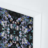 "Pansy painting - mirrored" - Art Print in Violet and turquoise by Oana Prints - Frame Close-up
