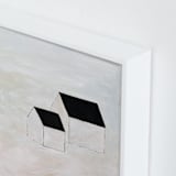 "First Snow" - Art Print in White by Robin Ott - Frame Close-up