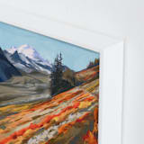 "Mount Baker in Autumn" - Art Print in Autumn Flame by Khara Ledonne - Frame Close-up