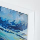 "Heart Full of Wonder" - Art Print in Rich Blues by Megan Leong - Frame Close-up