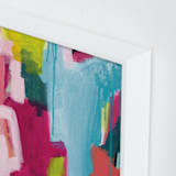 "That's How The Story Goes" - Art Print in Turquoise by Natalie Baca - Frame Close-up