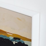 "Yellow Seascape" - Art Print in White by Caryn Owen - Frame Close-up