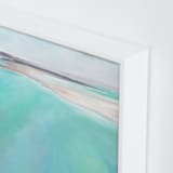 "Aqua Waters" - Art Print in White by Elizabeth Sabine - Frame Close-up