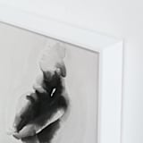 "Mother Embrace Square" - Art Print in Black by Kate Ahn - Frame Close-up