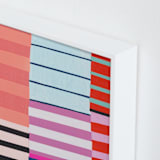 "Coral, Blue and Purple Too" - Art Print in Cool Coral by Katie Craig - Frame Close-up