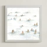 "To the beach" - Art Print in blue sea by Lulaloo - Framed