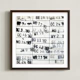 "Date Due" - Art Print in Ivory by ALICIA BOCK - Framed