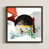 "A Day in the Life" - Art Print in Fire Orange by Augusto Paolo Bringas Dizon - Framed