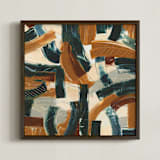 "Primarily" - Art Print in Gold Ochre by Jennette Romney - Framed