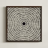"Starburst" - Art Print in Apricot White on Blackcurrant by Leanne Friedberg - Framed