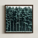 "through the trees" - Art Print in Pine by Keely Norton Owendoff - Framed