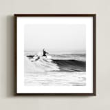 "Surfs Up" - Art Print in black & white by Kamala Nahas - Framed