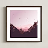 "Paradise" - Art Print in Sunset Pink by Amy Ngo - Framed