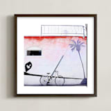 "Cruise" - Art Print in beachy pink by Calais A Le Coq - Framed