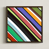 "Brush Off" - Art Print in Primary by Margaret Williams - Framed