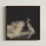 "Flower Dance III" - Art Print in Taupe by Johanna Phillips Huuva - Framed