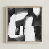 "Construct 1" - Art Print in Black and White by Ashleigh Ninos - Framed