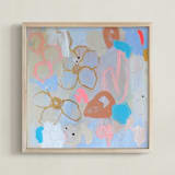 "Stop and Smell the Gardenias" - Art Print in Whipped Meringue Cream by Nicole Simms - Framed