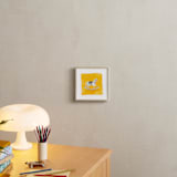 "Saffron Rockabye Baby " - Art Print in bright yellow by Zoe Pappenheimer - In a Room