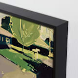 "Hoodrat02" - Art Print in Kermit Green by lisa Mundorff - Frame Close-up