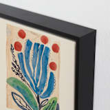 "Magical Plants N.1" - Art Print in Sea Blue by Catilustre - Frame Close-up