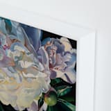 "Peony at Spring Sunset" - Art Print in Lavender by Mandy Trimble Leonard - Frame Close-up