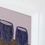 "Benevolent Ceramics I" - Art Print in Deep Dark Blue by Danushka Abeygoda - Frame Close-up