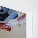 "We Will Move I" - Art Print in Deep Blue and Rose Red by Candace Rae Art - Frame Close-up