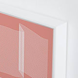 "Pink and Lines rigth" - Art Print in coral pink by Marco Berrios - Frame Close-up