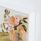 "Garden Flowers" - Art Print in Clementine by Lucrecia Caporale - Frame Close-up