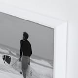"Don't Worry, Be Happy I" - Art Print in Black and White by Annie Seaton - Frame Close-up