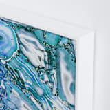 "Metallic abstract marble art" - Art Print in White by Oana Prints - Frame Close-up
