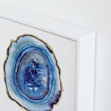 "Sliced" - Art Print in blue by Kelsey McNatt - Frame Close-up