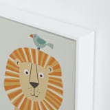 "My Jungle Friends 2" - Art Print in Lion by Anequ Studio - Frame Close-up