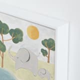 "Safari Friends 3" - Art Print in Lime by Teju Reval - Frame Close-up