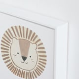 "Animal Faces 1" - Art Print in Brown by Teju Reval - Frame Close-up