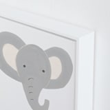 "Animal Faces 2" - Art Print in Grey by Teju Reval - Frame Close-up