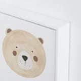 "Animal Faces 4" - Art Print in Tan by Teju Reval - Frame Close-up