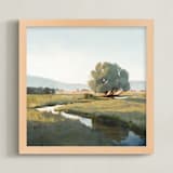 "Peace Like a River" - Art Print in Shady Green by Rachel Nelson - Framed