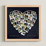 "Painted Hues Heart Snapshot Mix® Cool" - Framed Photo in Midnight Blue by Minted - Framed