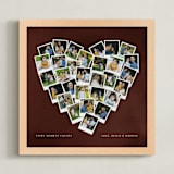 "Painted Hues Heart Snapshot Mix® Warm" - Framed Photo in Rustique by Minted - Framed