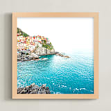 "Above the Sea" - Art Print in Mediterranean Aqua by Molly Goodman - Framed