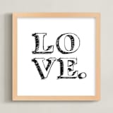 "L-O-V-E" - Art Print in Black by Daniela - Framed