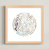 "Graphic Puzzle 2" - Art Print in White by Pat Jennings - Framed