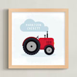 "Our Little Farmer" - Personalized Art Print in Blue by Hudson meet Rose - Framed