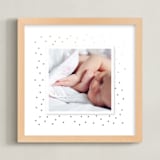 "Modern Dot" - Personalized Foil-Pressed Art Print in Gold by Alston Foster - Framed