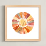 "sun face" - Art Print in Sunrise by Sara Berrenson - Framed